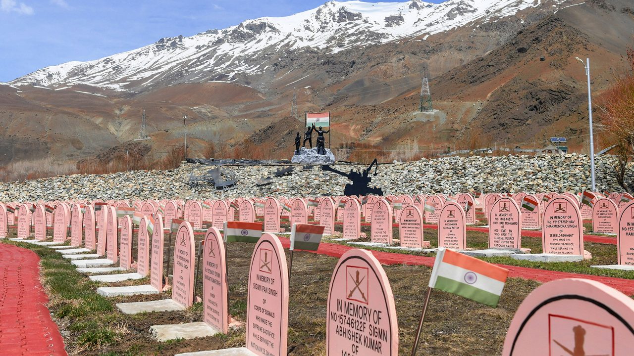 Kargil War Memorial with Himalayan backdrop