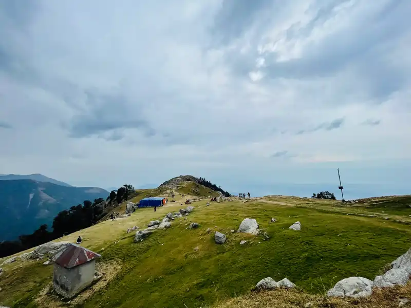 Triund ridge with Dhauladhar peaks in background