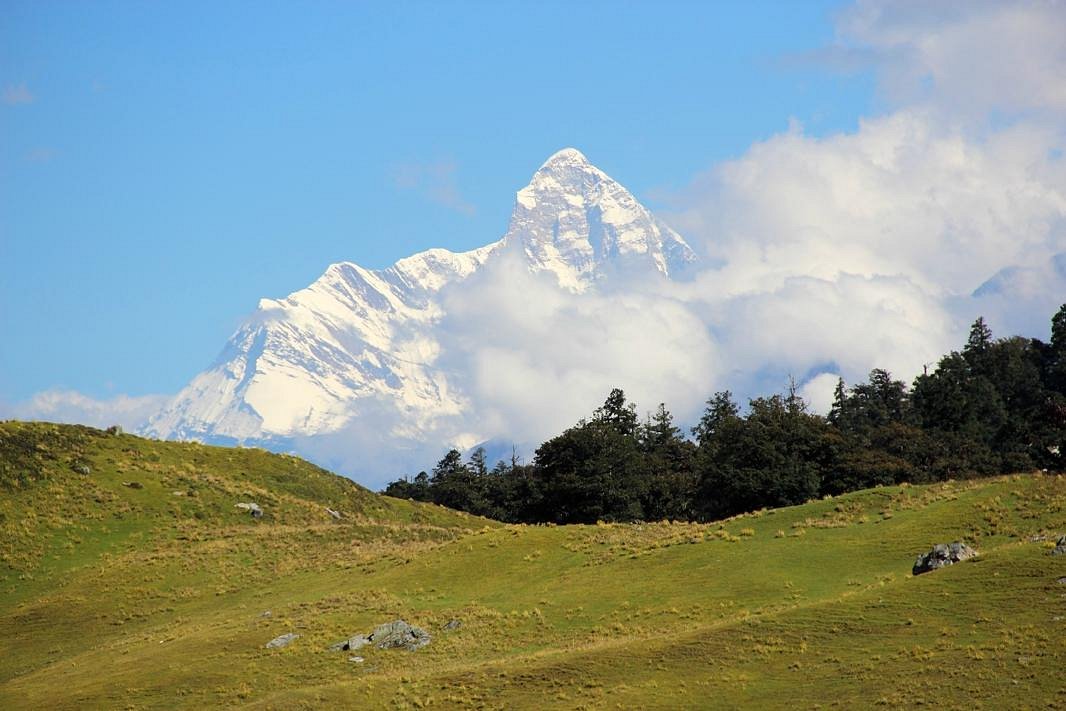 Snow-capped Himalayan peaks from Nainital