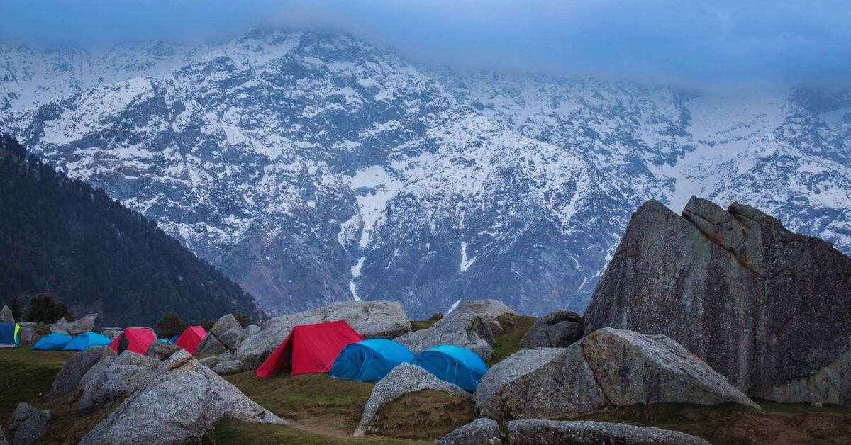 Triund ridge view with Dhauladhar mountains
