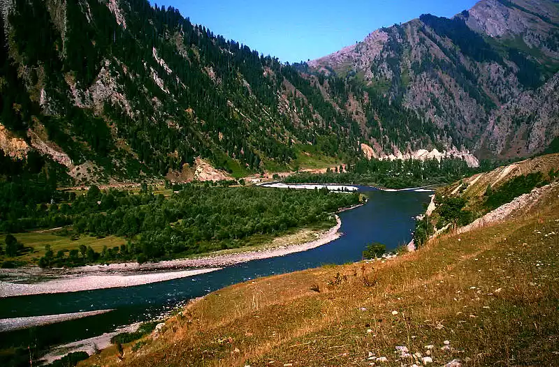 Mountain road leading to Tulail Valley with dramatic scenery