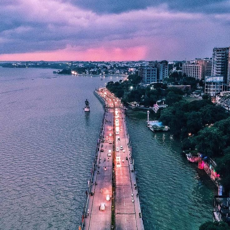 Sunset view of Bhojtal from VIP Road in Bhopal