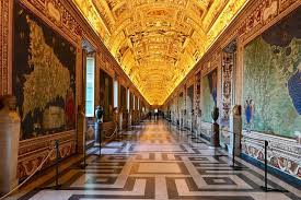 Interior gallery corridor in Vatican Museums