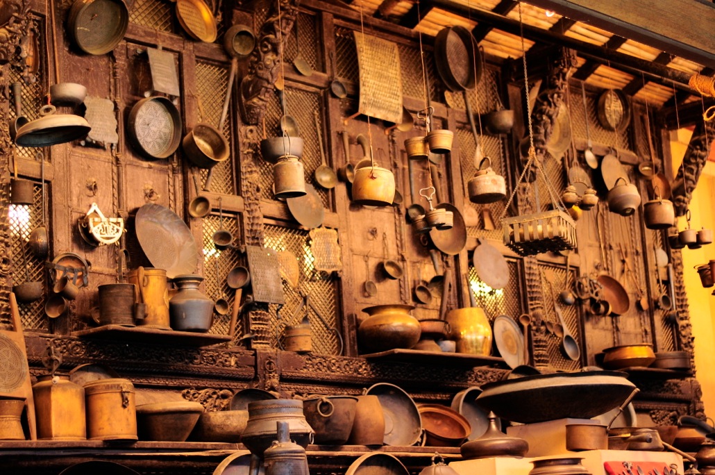 Collection hall inside Vechaar Utensils Museum Ahmedabad