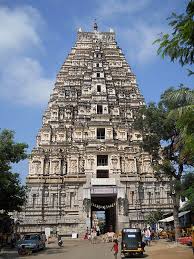Intricate carvings on Virupaksha Temple gopuram