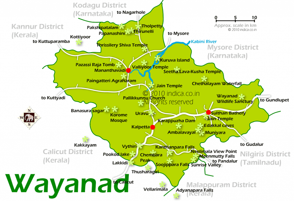 Route planning overview for Wayanad Travel Guide