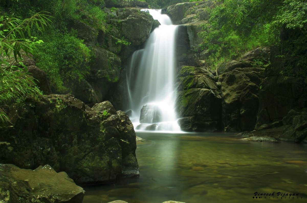 Meenmutty Waterfalls three-tiered cascade