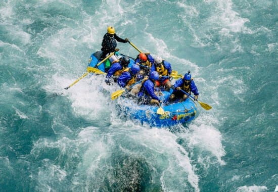 White water rafting on the Ganga River in Rishikesh