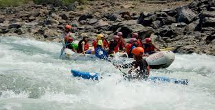 Rafting team preparing for Ganga river expedition