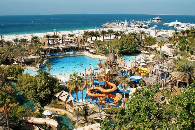 Wild Wadi Water Park Dubai with Burj Al Arab in background