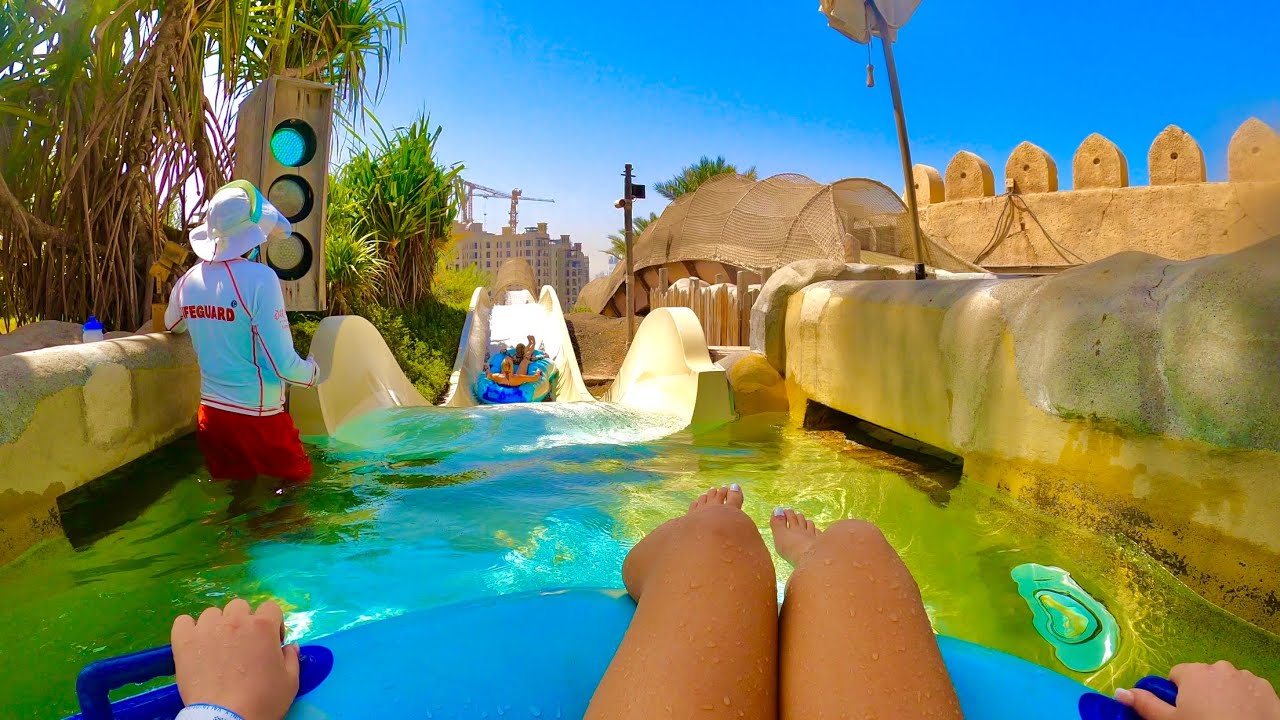 Master Blaster water coaster rides at Wild Wadi