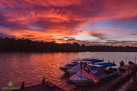 Sunset river safari in Malaysia