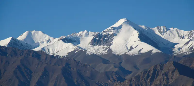 Snow-capped peaks in Zanskar