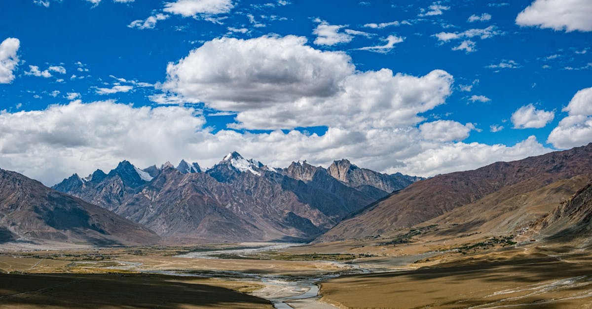 Zanskar Valley landscape with mountains and river