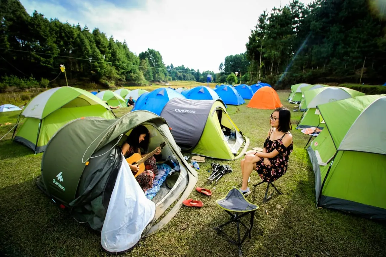 Camping tents at Ziro Music Festival site