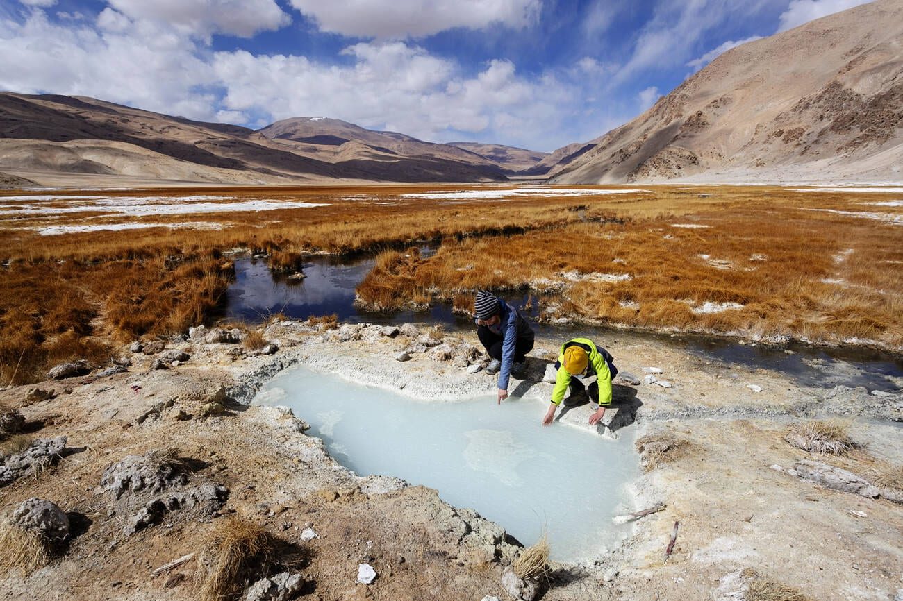 Natural thermal spring pool in Zongo region
