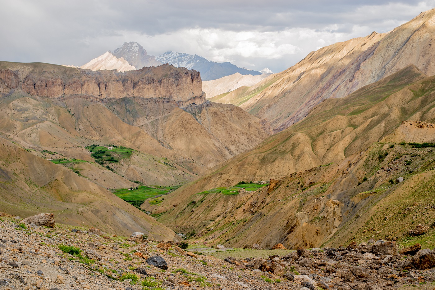 Mountain valley landscape around Zongo Hot Springs